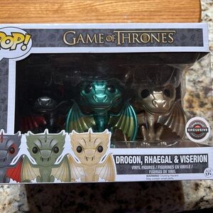 Funko POP Drogon Rhaegal Viserion Metallic 3 pack